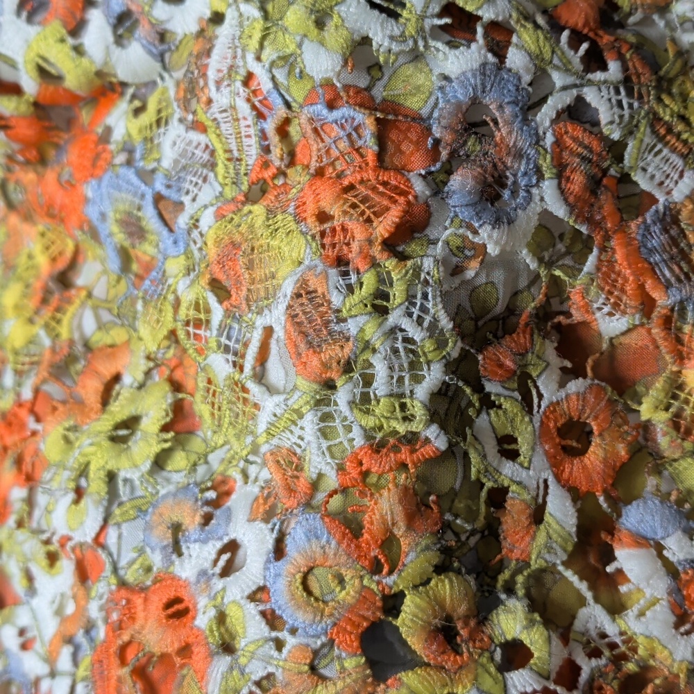 Multiples Orange and Yellow Floral V-Neck Tunic - Picture 9 of 9